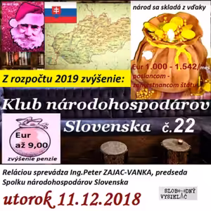Klub národohospodárov Slovenska 22 - 2018-12-11 Mikulášska nádielka zo štátneho rozpočtu SR pre 2019