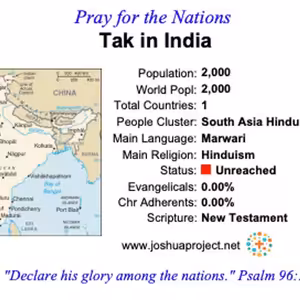 modlitby za NZES - Tak (Mewar) v Indii