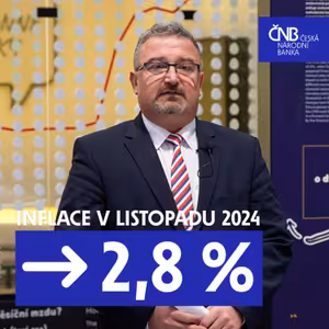 Inflace se v listopadu nezměnila a zůstává v tolerančním pásmu 2% cíle ČNB