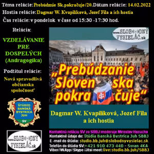 Vzdelávanie pre dospelých 287 - 2022-02-14 Prebúdzanie Slovenska pokračuje (20.)