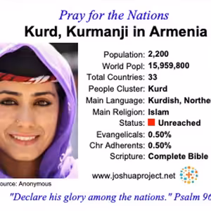 modlitby za NZES - severní Kurdi v Arménsku