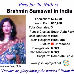 modlitby za NZES - Brahmin Saraswat v Indii