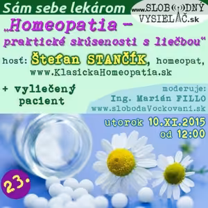 Sám sebe lekárom 23 - 2015-11-10 Homeopatia – praktické skúsenosti s liečbou