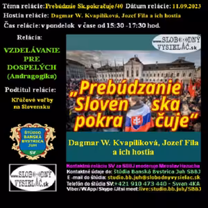Vzdelávanie pre dospelých 368 - 2023-09-11 Kľúčové voľby na Slovensku
