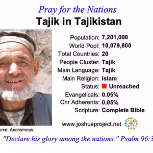 modlitby za NZES - Tadžici v Tadžikistane