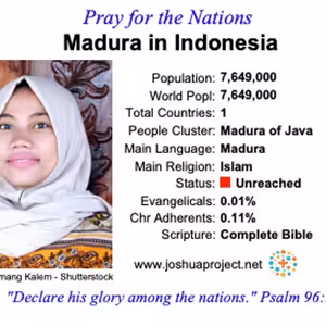 modlitby za NZES - Madura v Indonézii