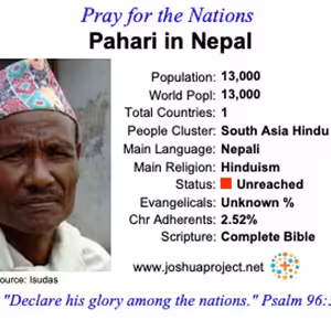 modlitby za NZES - Pahari v Nepále