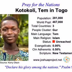 modlitby za NZES - Tem Kotokoli v Togu