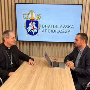 Aktuálne od nás 1. Hosť otec arcibiskup Stanislav Zvolenský. Nová komunikácia a grafika.