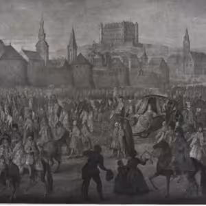 Oči dokorán pre Sprievod Márie Terézie ku korunovačnému pahorku v Bratislave