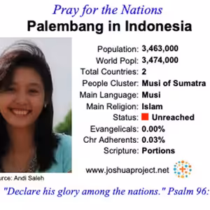 modlitby za NZES - Polembang v Indonézii