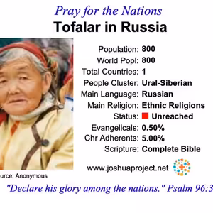 modlitby za NZES - Tofalar v Rusku