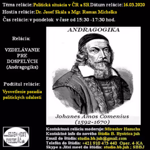 Vzdelávanie pre dospelých 188 - 2020-03-16 Politická situácia v ČR a SR...