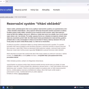 Vítání občánků pomocí rezervačního systému