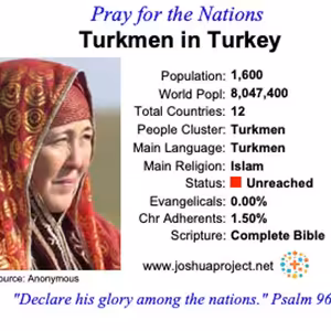modlitby za NZES - Turkmeni v Turecku