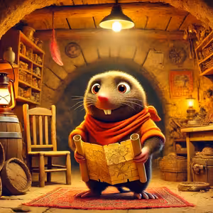 Krtek Honzík a podzemní dráha - Dobrodružná pohádka pro děti