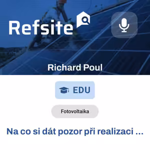 #04 Richard Poul (EDU) I Na co si dát pozor při realizaci fotovoltaické elektrárny?