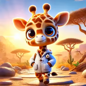 Žirafinka a kouzelný deštník