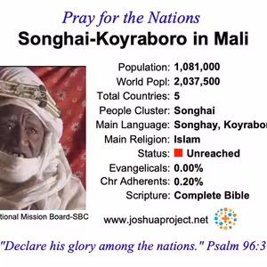 modlitby za NZES - Songhai-Koiraboro v Mali
