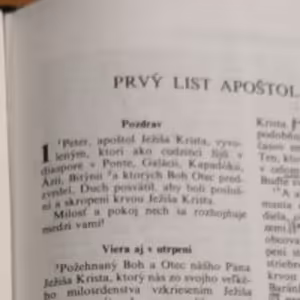 Čítanie 1.list Petra 1,22-25 s otázkami