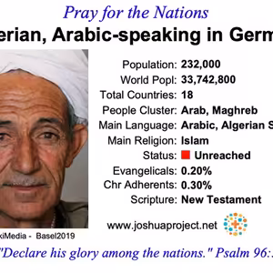 modlitby za NZES - arabsky hovoriaci Alžírčania v Nemecku