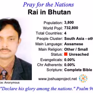 modlitby za NZES - Rai v Bhutáne