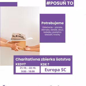 O pripravovanej zbierke "Posuň to" v meste pod Urpínom