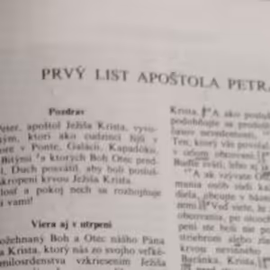Čítanie 1.list Petra 1,3-5 s otázkami