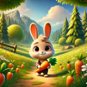 Zajíček Ušáček a kouzelné mrkvičky - Pohádka