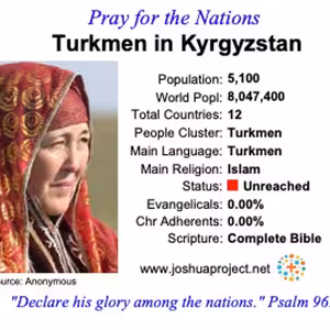 modlitby za NZES - Turkmeni v Kirgizsku