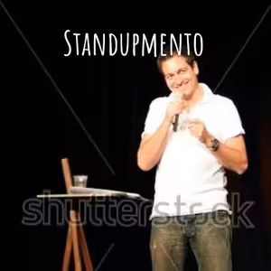 Stand-up na obra de construção