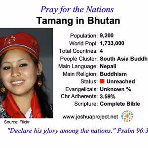 modlitby za NZES - Tamang v Bhutane