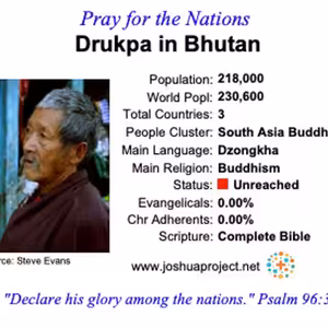 modlitby za NZES - Drukpa v Bhutáne