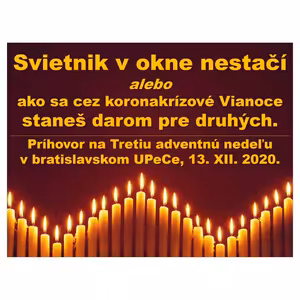 SVIETNIK V OKNE NESTAČÍ: cez Vianoce sa staň darom pre druhých.
