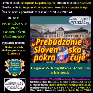 Vzdelávanie pre dospelých 422 - 2024-10-07 Globalisti a ich riadiace procesy na 6. priorite