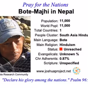 modlitby za NZES - Bote Maihi v Nepale