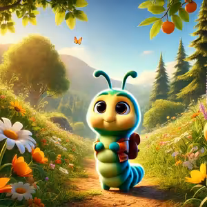 Housenka Ema a její první motýlí křídla – pohádka pro děti