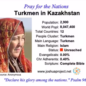 modlitby za NZES - Turkmeni v Kazachstane