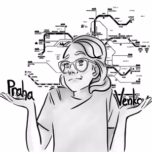 Vesničanka v Praze