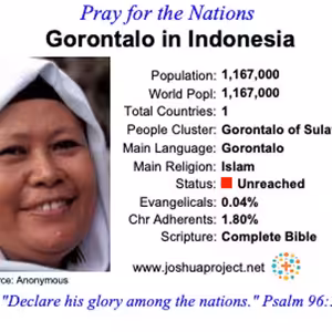 modlitby za NZES - Gorontalo v Indonézii