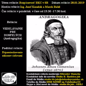 Vzdelávanie pre dospelých 131 - 2019-01-28 Pripomienkovanie zákonov cirkvami…