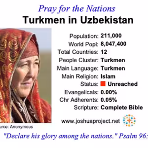 modlitby za NZES - Turkmeni v Uzbekistane