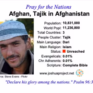 modlitby za NZES - Tadžik v Afganistane