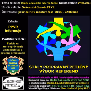 Prípravný petičný výbor referend 68 - 2023-04-29 Petícia za zronoprávnenie zastupiteľskej a priamej demokracie