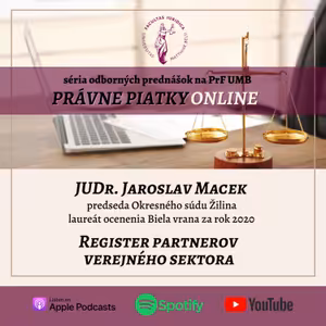 PRÁVNE PIATKY ONLINE - JUDr. Jaroslav Macek