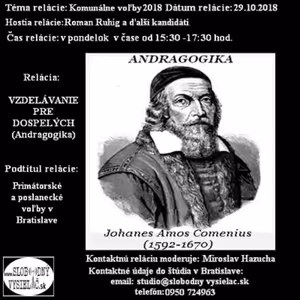 Vzdelávanie pre dospelých 120 - 2018-10-29 Komunálne voľby 2018…