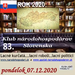 Klub národohospodárov Slovenska 83 - 2020-12-07