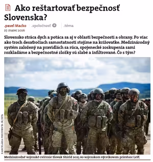Ako po voľbách reštartovať bezpečnosť Slovenska?