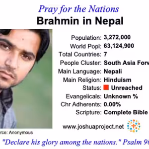 modlitby za NZES - Brahmin v Nepale