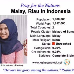modlitby za NZES - Riau Malay v Indonézii